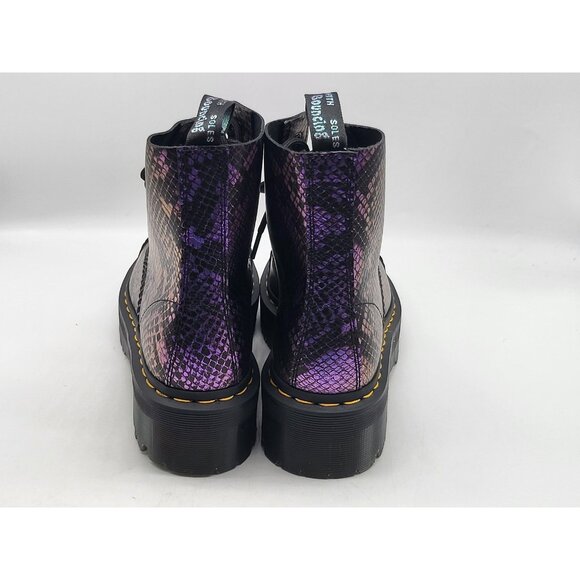 Dr. Martens Sinclair Boots Womens Size 8 Purple Snake Platform Zip Lace Up Shoes - Picture 6 of 10